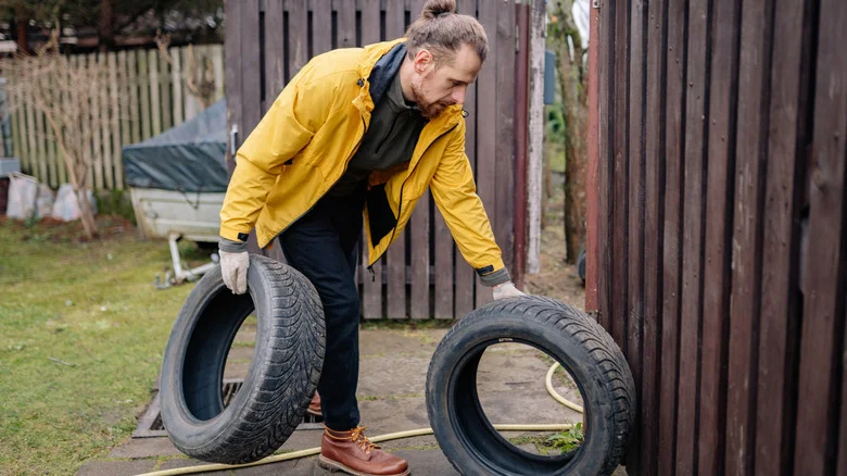 Gardener Builds An Epic Raised Garden Entirely From Tires
