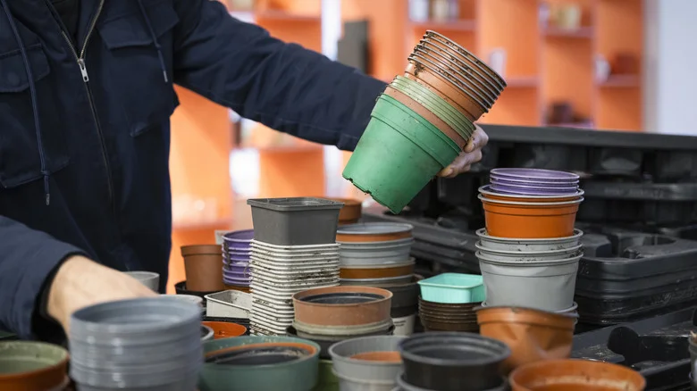 Reuse Plastic Nursery Pots To Start A Space-Saving Vertical Garden