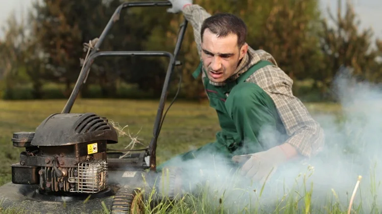What Does It Mean When Blue Smoke Is Coming Out Of Your Lawn Mower?
